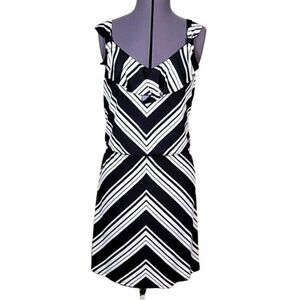 WHBM Chevron Striped Dress Sz S